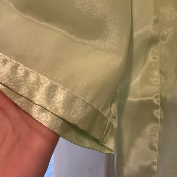 Victoria Secret Glazed Lime Green Silky Satin Pajama Set - Picture 5 of 7